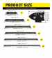 Led Bar 6D Dublu Super Slim Black Edition CREE 38 CM
